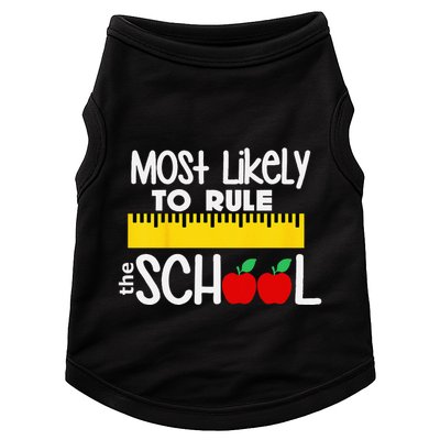 MOST LIKELY TO RULE THE SCHOOL RULER & APPLE Doggie Tank