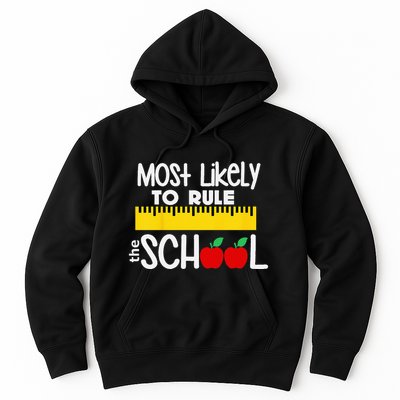 MOST LIKELY TO RULE THE SCHOOL RULER & APPLE Hoodie