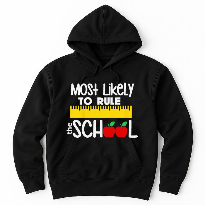 MOST LIKELY TO RULE THE SCHOOL RULER & APPLE Hoodie