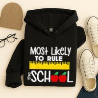 MOST LIKELY TO RULE THE SCHOOL RULER & APPLE Hoodie