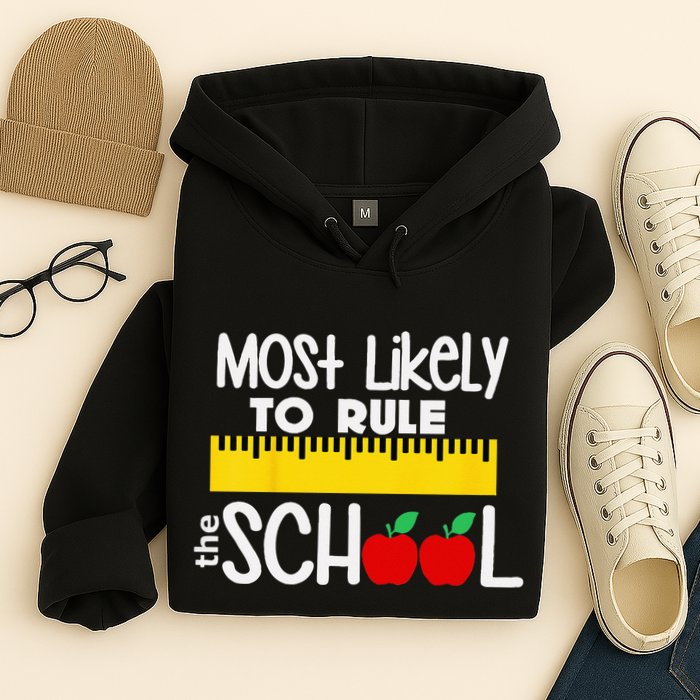 MOST LIKELY TO RULE THE SCHOOL RULER & APPLE Hoodie