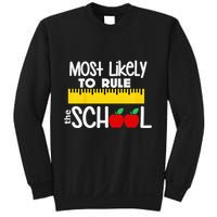 MOST LIKELY TO RULE THE SCHOOL RULER & APPLE Sweatshirt
