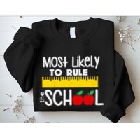 MOST LIKELY TO RULE THE SCHOOL RULER & APPLE Sweatshirt