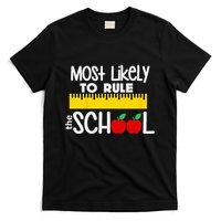 MOST LIKELY TO RULE THE SCHOOL RULER & APPLE T-Shirt
