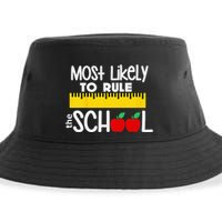 MOST LIKELY TO RULE THE SCHOOL RULER & APPLE Sustainable Bucket Hat