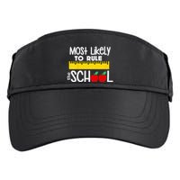 MOST LIKELY TO RULE THE SCHOOL RULER & APPLE Adult Drive Performance Visor