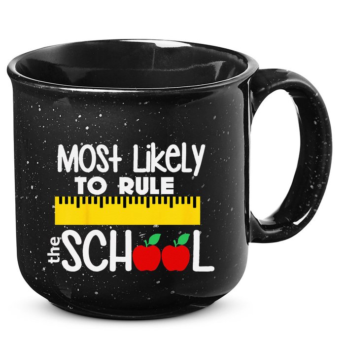 MOST LIKELY TO RULE THE SCHOOL RULER & APPLE 15oz Campfire Ceramic Mug