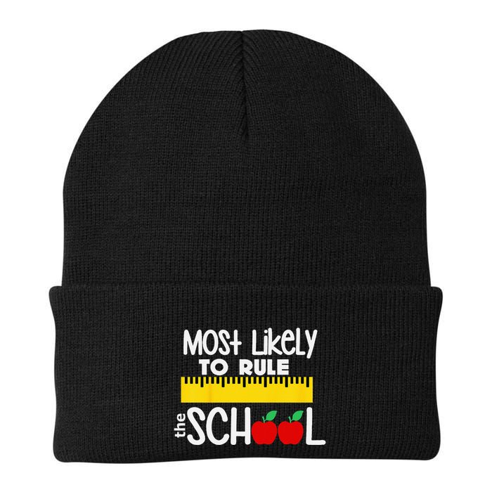 MOST LIKELY TO RULE THE SCHOOL RULER & APPLE Beanie