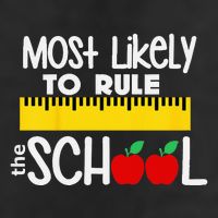 MOST LIKELY TO RULE THE SCHOOL RULER & APPLE Beanie