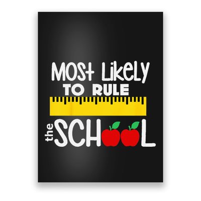 MOST LIKELY TO RULE THE SCHOOL RULER & APPLE Poster
