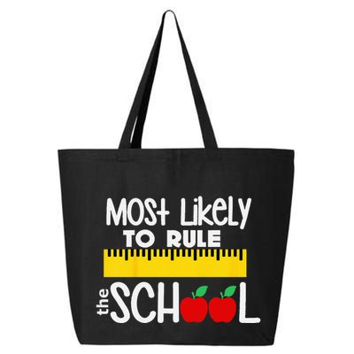 MOST LIKELY TO RULE THE SCHOOL RULER & APPLE 25L Jumbo Tote