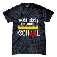 MOST LIKELY TO RULE THE SCHOOL RULER & APPLE Tie-Dye T-Shirt