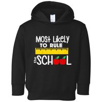 MOST LIKELY TO RULE THE SCHOOL RULER & APPLE Toddler Hoodie