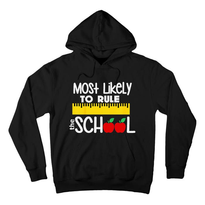 MOST LIKELY TO RULE THE SCHOOL RULER & APPLE Tall Hoodie
