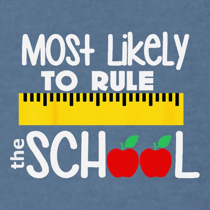 MOST LIKELY TO RULE THE SCHOOL RULER & APPLE Garment-Dyed Sweatshirt