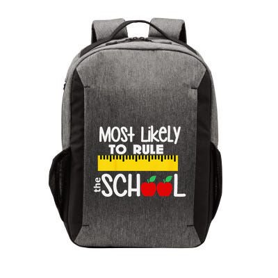 MOST LIKELY TO RULE THE SCHOOL RULER & APPLE Vector Backpack