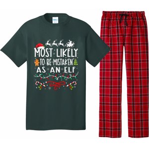 Most Likely To Be Mistaken As An Elf Family Christmas  Pajama Set