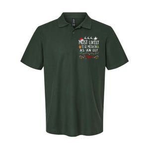 Most Likely To Be Mistaken As An Elf Family Christmas  Softstyle Adult Sport Polo