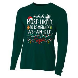 Most Likely To Be Mistaken As An Elf Family Christmas  Cooling Performance Long Sleeve Crew