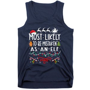 Most Likely To Be Mistaken As An Elf Family Christmas  Tank Top