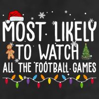 Most Likely To Watch All The Football Games Christmas Beanie