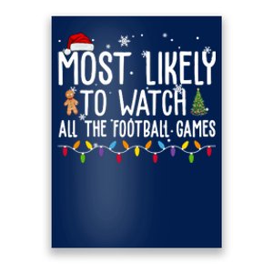 Most Likely To Watch All The Football Games Christmas Poster