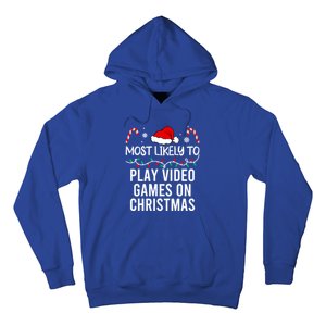 Most Likely To Play Video Games On Christmas Matching Gift Hoodie