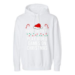 Most Likely To Play Video Games On Christmas Matching Gift Garment-Dyed Fleece Hoodie