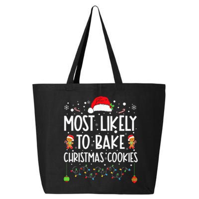 Most Likely To Bake Christmas Cookies Funny Baker Christmas 25L Jumbo Tote