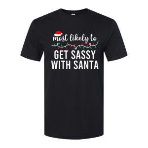 Most Likely To Christmas Shirt Matching Family Pajamas Funny Softstyle CVC T-Shirt