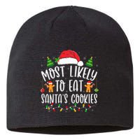 Most Likely To Eat Santa's Cookies Christmas Matching Family Sustainable Beanie