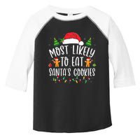 Most Likely To Eat Santa's Cookies Christmas Matching Family Toddler Fine Jersey T-Shirt