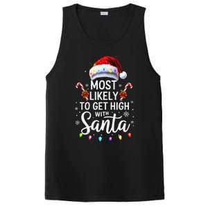 Most Likely To Get High With Santa Christmas Funny PosiCharge Competitor Tank