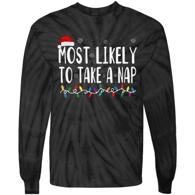 Most Likely Take A Nap Tie-Dye Long Sleeve Shirt