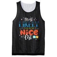 Most Likely To Be On The Nice List Mesh Reversible Basketball Jersey Tank