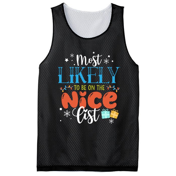 Most Likely To Be On The Nice List Mesh Reversible Basketball Jersey Tank