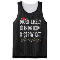 Most Likely To Bring Home A Stray Cat Xmas Matching Mesh Reversible Basketball Jersey Tank