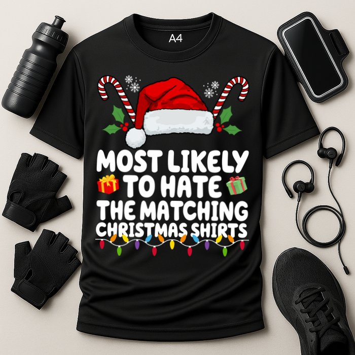 Most Likely To Hat The Matching Christmas Shirts Cooling Performance Crew T-Shirt