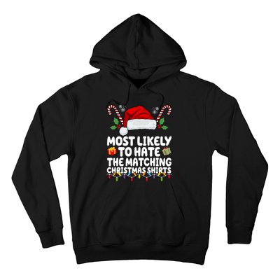 Most Likely To Hat The Matching Christmas Shirts Hoodie