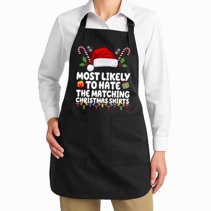 Most Likely To Hat The Matching Christmas Shirts Apron