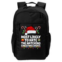 Most Likely To Hat The Matching Christmas Shirts Backpack