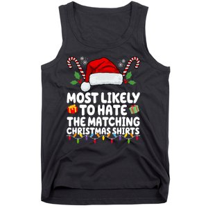 Most Likely To Hat The Matching Christmas Shirts Tank Top