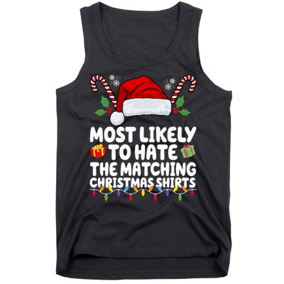 Most Likely To Hat The Matching Christmas Shirts Tank Top