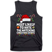 Most Likely To Hat The Matching Christmas Shirts Tank Top