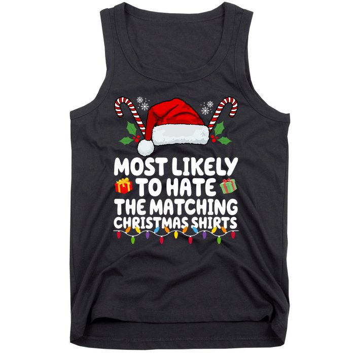 Most Likely To Hat The Matching Christmas Shirts Tank Top