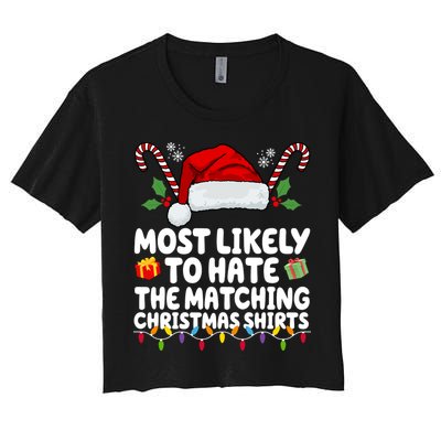 Most Likely To Hat The Matching Christmas Shirts Crop Top