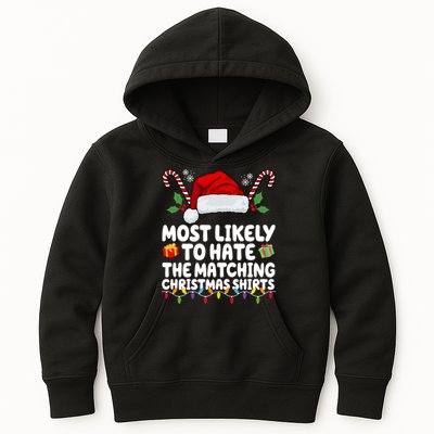 Most Likely To Hat The Matching Christmas Shirts Kids Hoodie