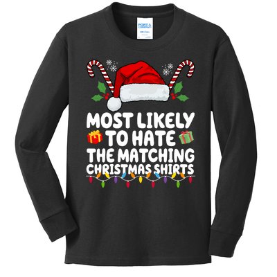 Most Likely To Hat The Matching Christmas Shirts Kids Long Sleeve Shirt