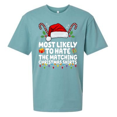 Most Likely To Hat The Matching Christmas Shirts Sueded Cloud Jersey T-Shirt