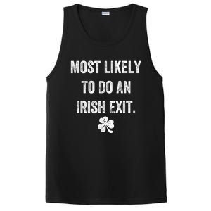 Most Likely To Do An Irish Exit Funny St Patricks Day PosiCharge Competitor Tank